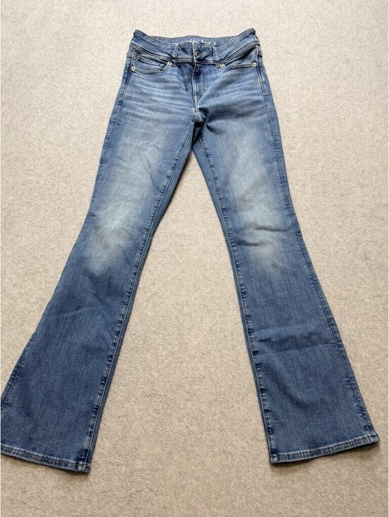 American Eagle Outfitters Denim - American Eagle Womens Kick Boot Flare Jeans 2 Regular Blue Wash Next Level
